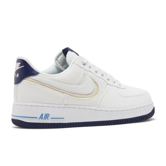 Nike Air Force 1 Low PRM White Fossil Premium Blue NEW DB3541-100 Mens Size 11.5 - Picture 10 of 12